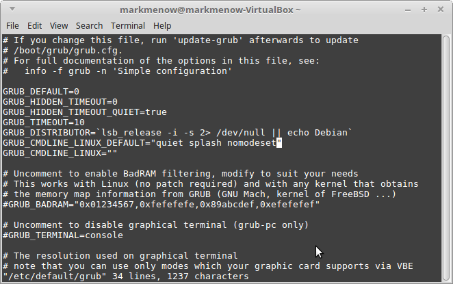 Linux Kernel Edit Default Grub Linux Boot Parameters